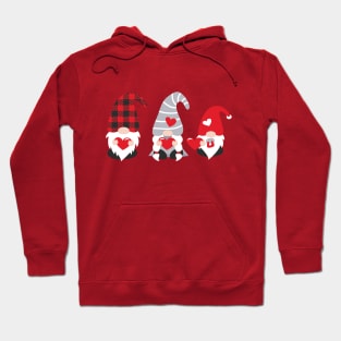 Gnome family, Three Gnomes Holding Hearts, Valentine's Day, Valentine ,Valentine Shirt Design Hoodie